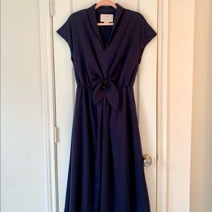 Gal Meets Glam Collection Margie Tie Waist Satin Midi Dress